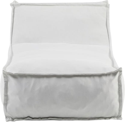 Christopher Knight Home Natty Bean Bag Chair, Fabric Bean Bag Chairs for Adults and Kids, Comfy Reading Chair, Lounge Sofa with Armrest, Indoor/Outdoor Spaces Memory Foam Bean Bag Chair, Light Gray