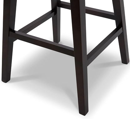 CHITA Bar Height Swivel Barstool with Back Set of 2, FSC Certified Upholstered Bar Stool, 30.7" H Seat Height, PU Leather in Creamy Gray
