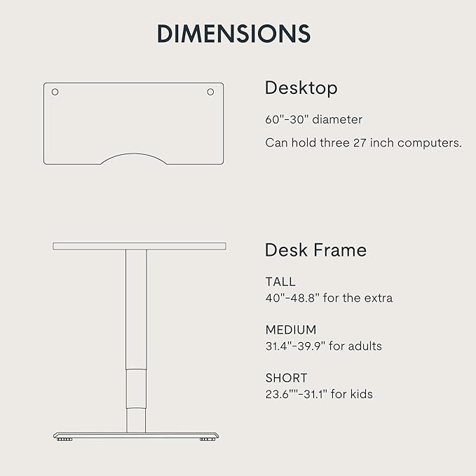FLEXISPOT E6 MAX Bamboo 60x30 Inch Dual Motor 3-Stage Heavy Duty Standing Desk, 330lbs Weight Capacity, Height Adjustable Desk w/Cable Management & Wheels (Solid Bamboo Curved Desktop + White Frame)
