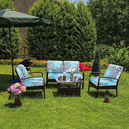 JMGBird Outdoor Cushion Tufted Pillow, Deep Seat Outdoor Chair Cushion 22"x22" Patio Cushions for Outdoor Furniture