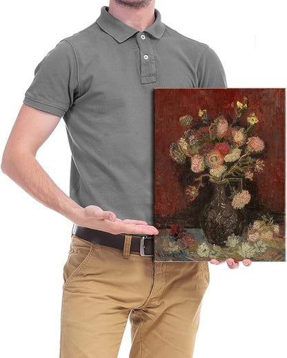 Wieco Art Vase with Chinese Asters and Gladioli by Van Gogh Famous Oil Paintings Reproduction Modern Abstract HD Canvas Prints Wall Art Flowers Artwork Pictures for Bedroom Kitchen Home Decorations