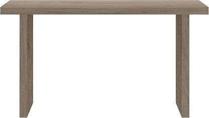 Henn&Hart 55'' Wooden Rectangular Fluted Console Table Entryway Table, Sofa Table for Entryway, Living Room, Couch, Hallway, or Office, Antiqued Gray Oak