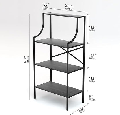 Console Table, entryway Table 4-Tier Sofa Table with Storage Shelves, Couch Table Behind Sofa, Standing Bakers Rack