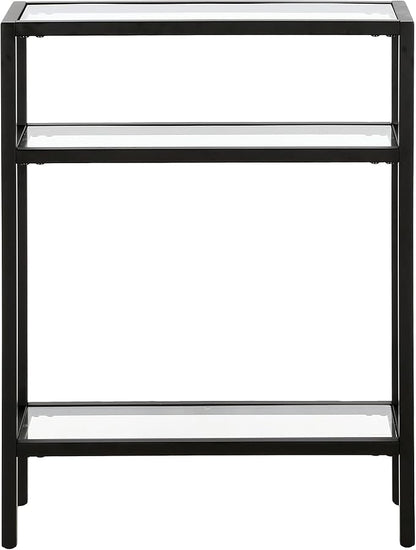 Henn&Hart 22" Wide Rectangular Console Table in Blackened Bronze, Entryway Table, Accent Table for Living Room, Hallway