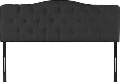 Naomi Home Cassandra Queen Tufted Headboard, Upholstered in Durable Linen Fabric – Premium Foam Cushioning, Adjustable Height, Floating Wall or Bed Frame Mount, Compatible with Adjustable Beds