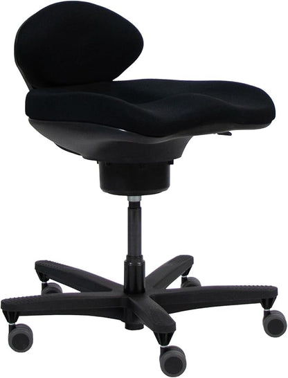 Vari CoreChair – Ergonomic Armless Office Chair for Active Sitting, Core Support & Posture – Adjustable Seat Height & Depth – Compact Task Chair for Home Office Desk – 250 lb Capacity (Black)