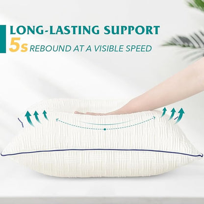 Oubonun 12x20 Pillow Inserts Set of 2 - Square Decorative Throw Pillows for Couch Bed Sofa Living Room Down Alternative Polyester Filling 12 x 20 Inch Insert(Beige)