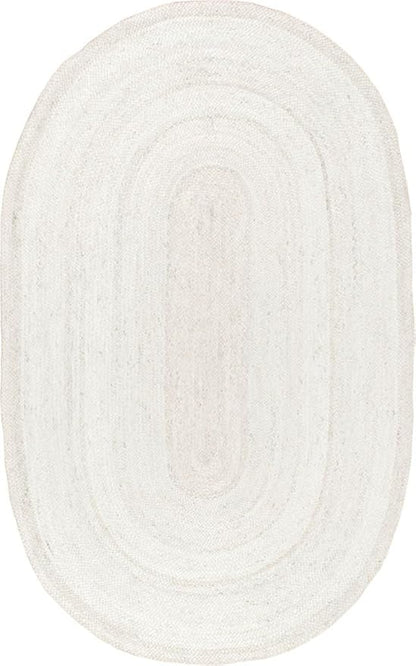 nuLOOM 8x10 Rigo Jute Hand Woven Area Rug, Off White, Solid Farmhouse Design, Natural Fiber, For Bedroom, Living Room, Dining Room, Hallway, Office, Kitchen, Entryway