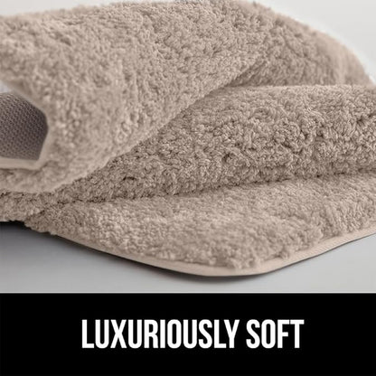 GORILLA GRIP Bathroom Rugs, 30x20, Ultra Soft Absorbent Mat, Thick Plush Bath Rug, Machine Washable, Microfiber Quick Dry, Mats for Shower, Bathtub and Floor, Home Decor Accessories, Beige