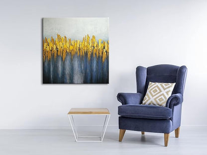 Wieco Art Pure Hand-Painted Paintings on Canvas Abstract Canvas Wall Art for Living Room Bedroom Wall Decor Modern Contemporary Landscape Artwork for Home Decorations