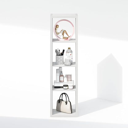 Furinno Cubic Closet Organizers and Storage, 4-Cube Closet Organizer, Open Shelf Closet Storage, Extra Thick Frame for Wardrobe, Bedroom, Living Room, White