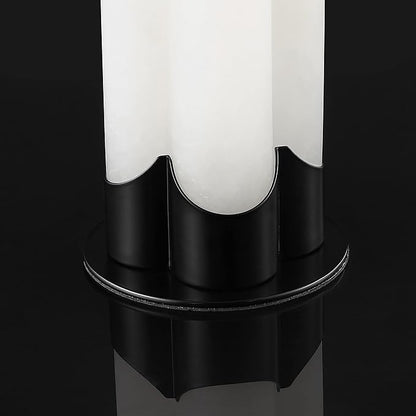 SAFAVIEH Couture Lighting Collection Chavez Alabaster/Black 28-inch Bedroom Living Room Home Office Desk Nightstand Table Lamp (LED Bulb Included)