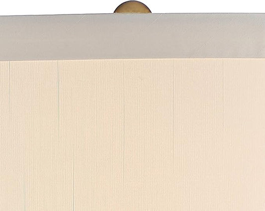Possini Euro Design Karen Modern Table Lamp 36" Tall with Square Black Marble Riser Dark Gold Glass Off White Fabric Shade for Bedroom Living Room Nightstand Bedside Night Stand Office Kids Room