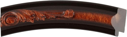 OVALCREST Oval Beveled Wall Mirror for Home Decor - Florence Style - Vintage Walnut - 24" x 20"