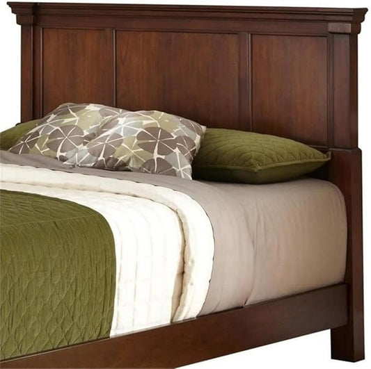 BOWERY HILL Traditional Wood Queen Headboard in Brown Finish