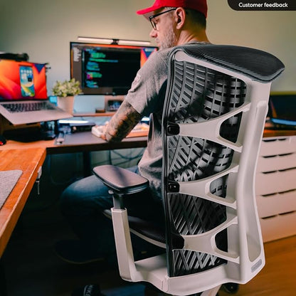 Autonomous ErgoChair Ultra 2 Ergonomic Office Chair Mesh Gray Adjustable Lumbar Support, Rolling Swivel - Home Office Desk Chairs with Wheels and Arms - Ergonomic Desk Chair Comfy for Gaming & Office