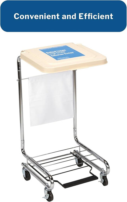 McKesson Hamper Stand With Step-On Foot Pedal and Self-Closing Lid, Laundry Room Storage, 30-33 Gallon Capacity, 1 Count