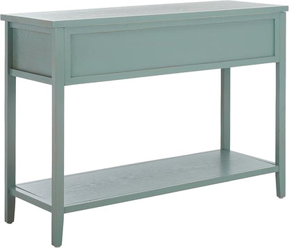 Safavieh Home Collection Aiden Barn Blue 3-Drawer Bottom Shelf Console Table