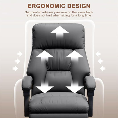 Office Chair with Leg Rest Executive Desk Chairs with Wheels High Back Computer Gaming Chairs Adjustable Reclining Ergonomic Work Chair for Home Office
