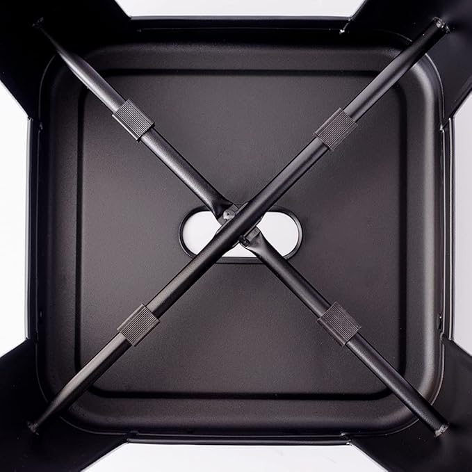 Amazon Basics Metal Bar Stools - 24-Inch, Set of 4, Black