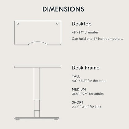 FLEXISPOT E6 MAX Bamboo Dual Motor 48x24 Inch 3-Stage Heavy Duty Standing Desk, 330lbs Weight Capacity, Height Adjustable Desk w/Cable Management & Wheels (Solid Bamboo Curved Desktop + Black Frame)