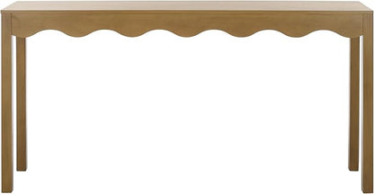 SAFAVIEH Home Collection Lilith Farmhouse French Country Desert Brown Wavy Console Table for Entryway, Living Room, Foyer