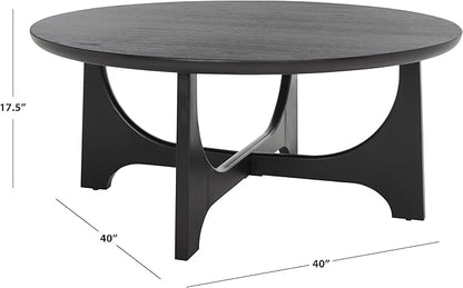 SAFAVIEH Couture Collection Sasha Contemporary Black Round Coffee Table