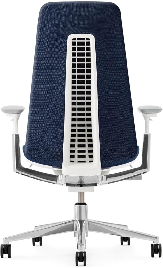 Haworth Fern Ergonomic Office Chair – Stylish and Innovative Desk Chair with Digital Knit Finish - Without Lumbar Support (Deep Sea)