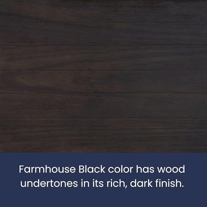 Grain Wood Furniture Montauk Solid Wood Bed, King Size, Farmhouse Black