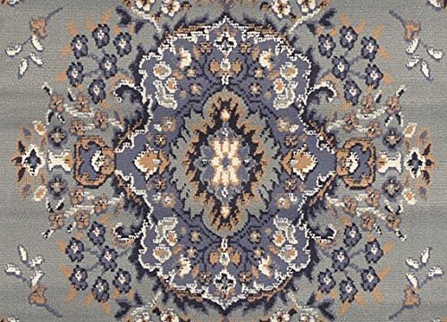 Home Dynamix Premium Sakarya Traditional Medallion Border Area Rug, Silver, 21"x35" Rectangle