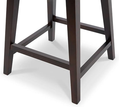 CHITA Counter Height Swivel Barstool, FSC Certified Upholstered Bar Stool, 26.8" H Seat Height, PU Leather in Creamy Gray