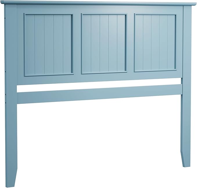 Scurrty Antique Style Wood Headboard Queen Size, Modern Headboard with Vintage Wood Frame, Bedroom Furniture (Blue)