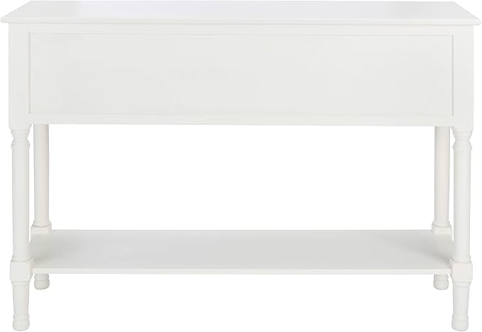 Safavieh Home Collection Haines White 4-Drawer Bottom Shelf Console Table