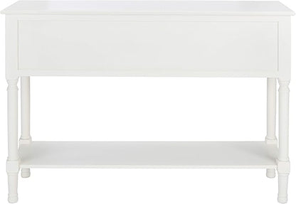 Safavieh Home Collection Haines White 4-Drawer Bottom Shelf Console Table