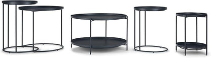 SIMPLIHOME Monet Industrial 32 inch Wide Metal Metal Coffee Table in Black for the Living Room and Family Room