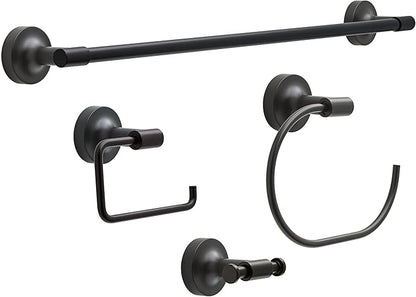 Franklin Brass Voisin (1-Pack) Toilet Paper Holder, Euro Single Post Tissue Roll Wall Mount TP Storage, Matte Black Bathroom Decor, Accessories VOI50-MB