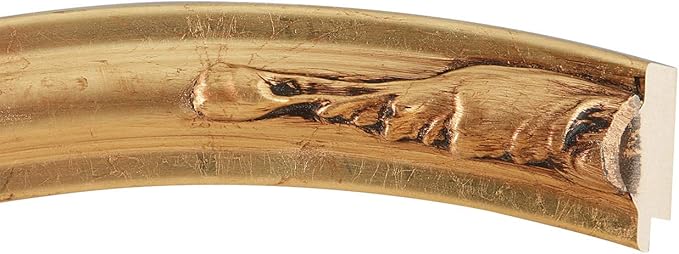 OVALCREST Oval Beveled Wall Mirror for Home Decor - Florence Style - Gold Leaf - 24" x 20"