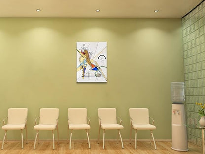 Wieco Art Large Canvas Prints Gewebe 1923 by Wassily Kandinsky Classic Art Reproductions Abstract Gallery Wrapped Canvas Wall Art for Living Room Home Decor and Wall Decorations