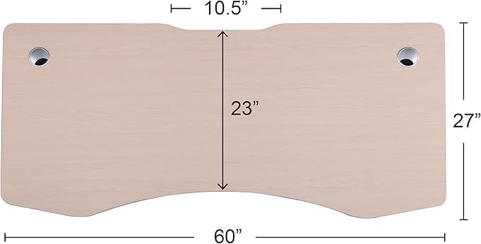 ApexDesk Elite Pro Series 60" x 27" Electric Height Adjustable Stand up Desk, Sit Stand Home Office Desk, Computer Desk - Curved Oak