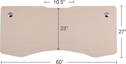 ApexDesk Elite Pro Series 60" x 27" Electric Height Adjustable Stand up Desk, Sit Stand Home Office Desk, Computer Desk - Curved Oak