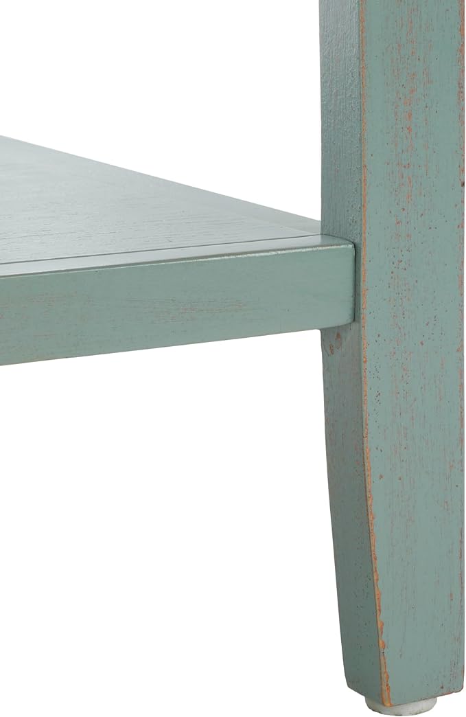Safavieh Home Collection Aiden Barn Blue 3-Drawer Bottom Shelf Console Table