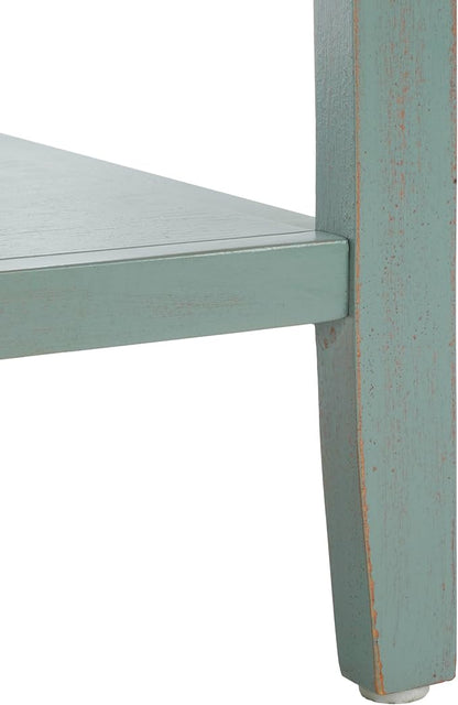 Safavieh Home Collection Aiden Barn Blue 3-Drawer Bottom Shelf Console Table