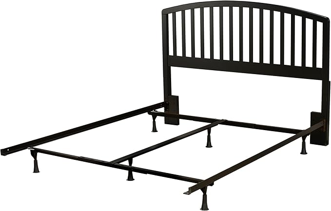 Hillsdale Furniture Carolina Headboard with Rails, Full/Queen, Black