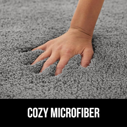 GORILLA GRIP Bathroom Rugs, 36x24, Ultra Soft Absorbent Mat, Thick Plush Bath Rug, Machine Washable, Microfiber Quick Dry, Mats for Shower, Bathtub and Floor, Home Decor Accessories, Gray