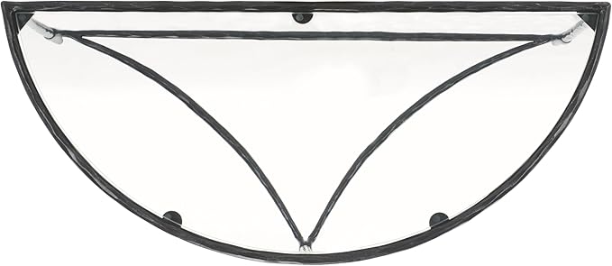 SAFAVIEH Couture Collection Isabellina Black & Clear Glass Half Moon Console Table