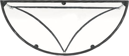 SAFAVIEH Couture Collection Isabellina Black & Clear Glass Half Moon Console Table
