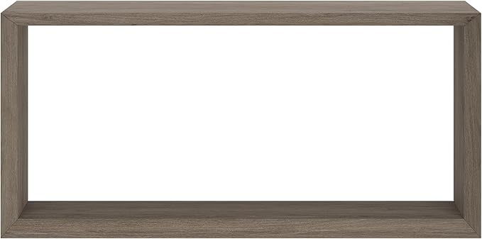 Henn&Hart 64'' Wooden Rectangular Console Table Entryway Table, Sofa Table with Wooden Shelf for Entryway, Living Room, Couch, Hallway, or Office, Antiqued Gray Oak