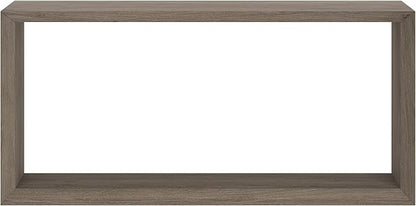 Henn&Hart 64'' Wooden Rectangular Console Table Entryway Table, Sofa Table with Wooden Shelf for Entryway, Living Room, Couch, Hallway, or Office, Antiqued Gray Oak