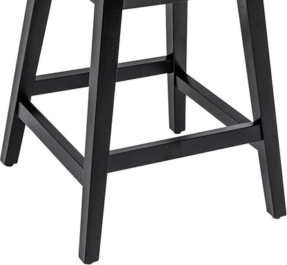 Bar Stool, 26 Inch Upholstered Barstools with 14.2" High Back and Footrest, Swivel Counter Height Barstools for Kitchen Island Home Bar Performance Fabric Gray