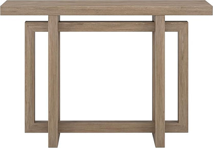 Henn&Hart 44'' Wooden Rectangular Console Table Entryway Table, Sofa Table for Entryway, Living Room, Couch, Hallway, or Office, Antiqued Gray Oak